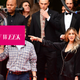 Actor Sarah Jessica Parker filming what we now know to be an ad for Italian lingerie brand Intimissimi in Manhattan.